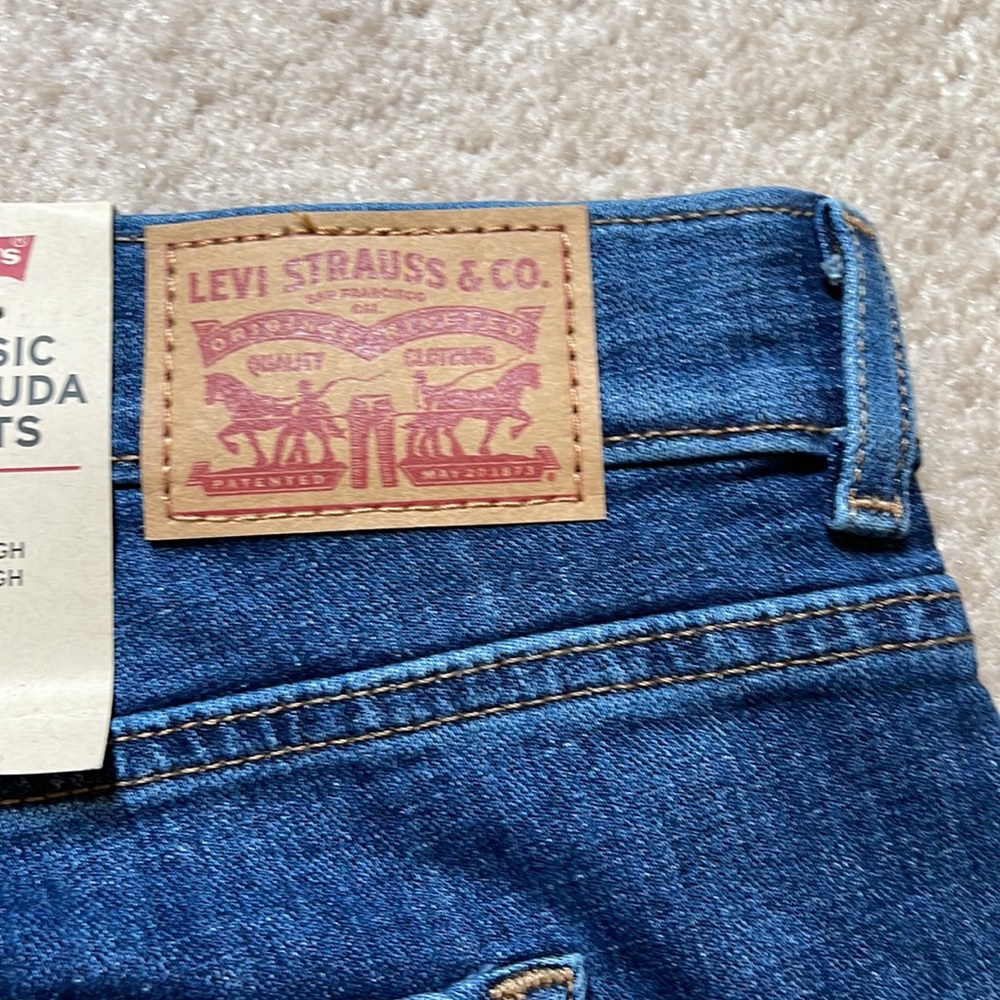 Levi's Dark Blue Denim Bermuda Shorts - Picture 5 of 8